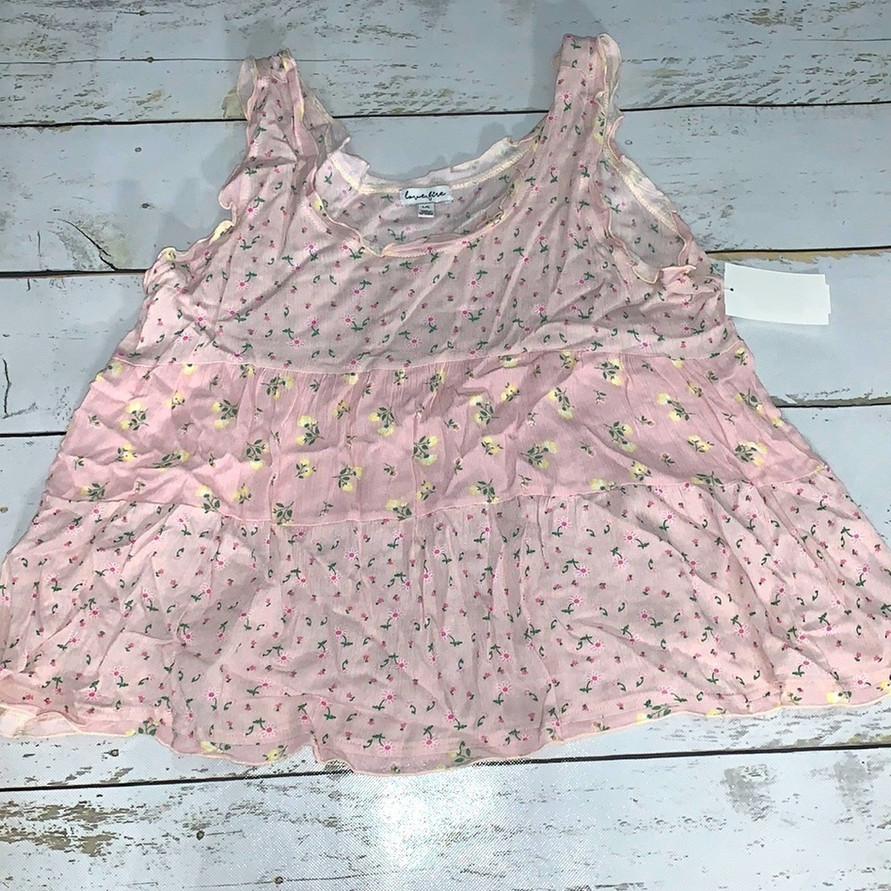 Love, Fire Girls Floral Print Tank
